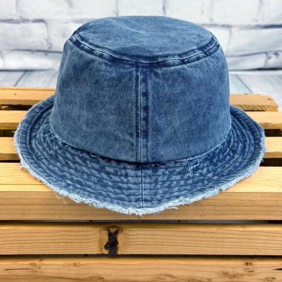 Hipster David & Young Distressed Denim Bucket Hat - Picture 3 of 6